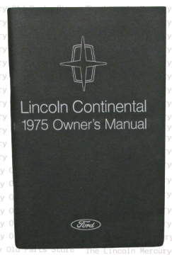 1975 Lincoln Continental Owners Manual Care & Operation- Glove Box- NEW